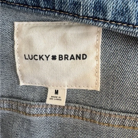 Jeans Jacket Denim Cotton by Lucky Brand Size M - Picture 10 of 11
